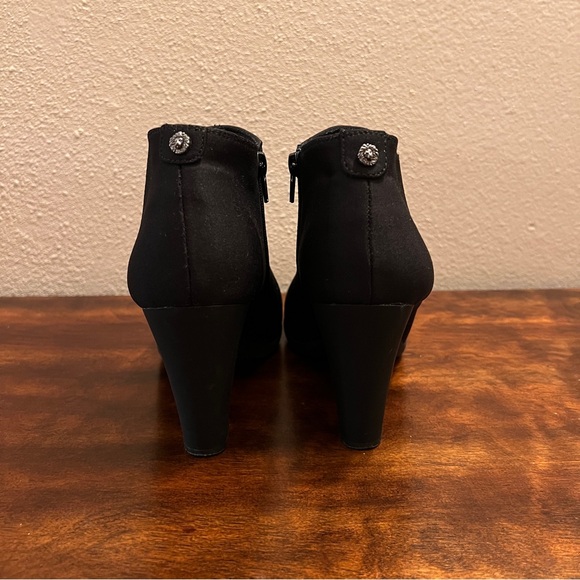 Black Anne Klein Ankle Boots Size 10 - Picture 4 of 16